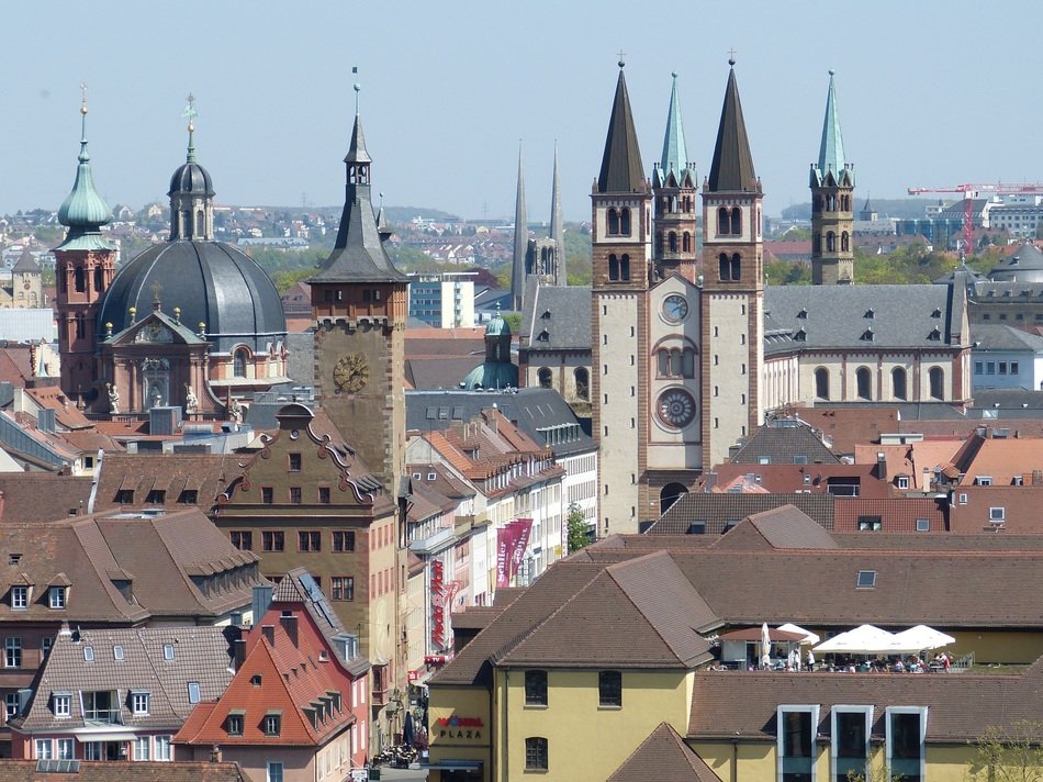 View of the old town of Würzburg