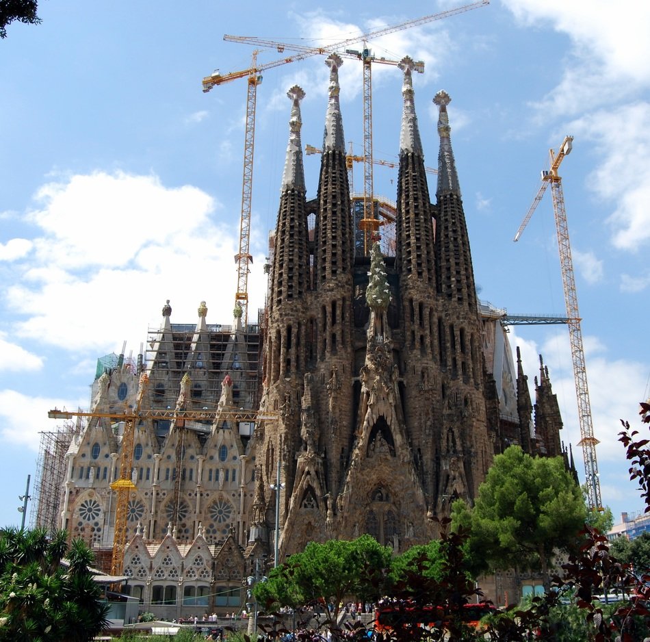 Construction work in the Sagrada Familia, Barcelona free image download