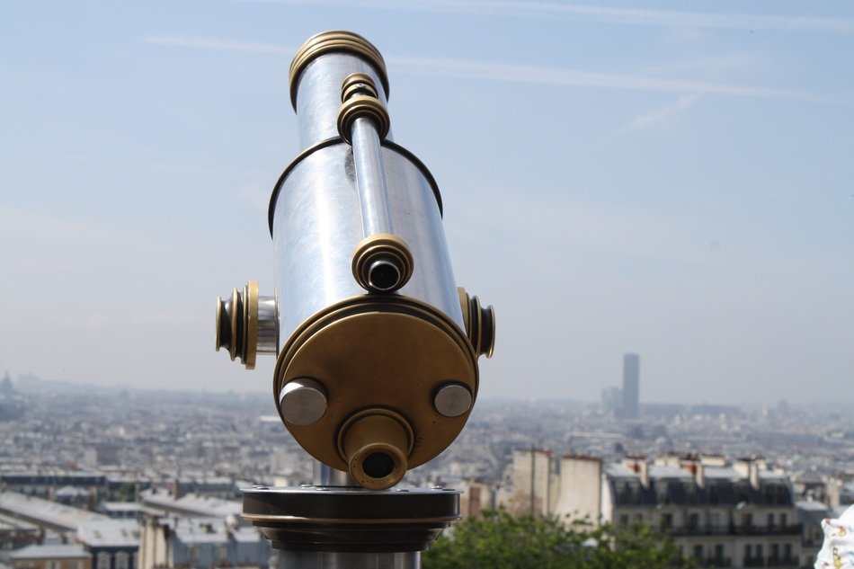 Top of the skyscraper in the Paris
