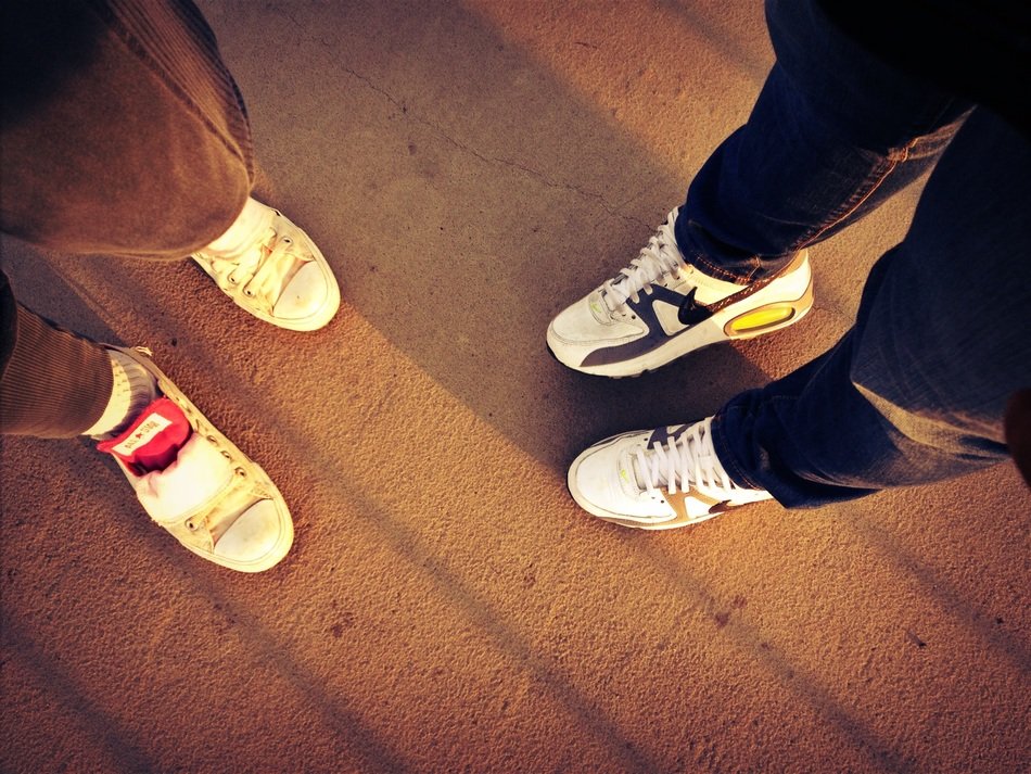 feet of people in street shoes