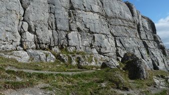 ireland cliffs, sandstone rocks formations