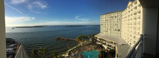 panoramic sea hotel facade resort