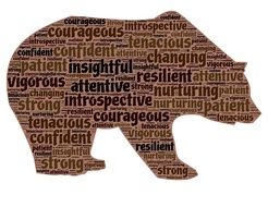 bear silhouette poser drawing
