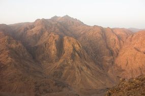brown and bare mountains