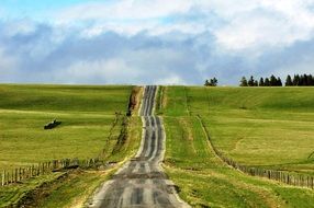 long road in the countryside