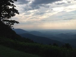 blue ridge mountains at early morning, usa, virginia