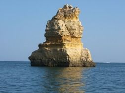 cliff off the coast, portugal