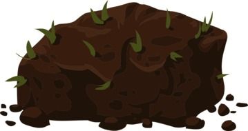 clipart of soil with green grass
