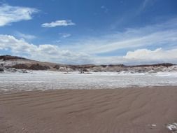 salt flats in the desert in chile south america