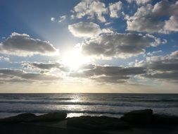 tel aviv sea on a cloudy day