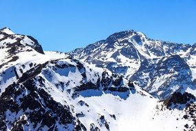 photos of the majestic mountain peaks under the snow