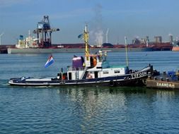 ship towing in Rotterdam