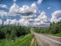 landscape of road in countryside