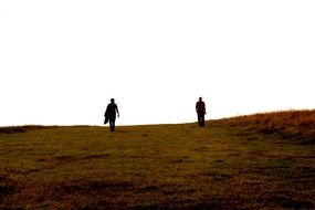 people walking landscape