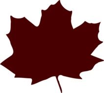 clipart of leaf maple brown silhouette