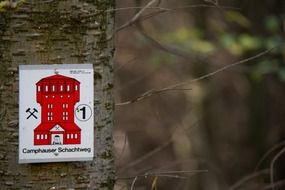 Miner symbol in the forest