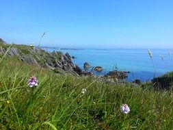 the coastline of the island in Scotland on a sunny day