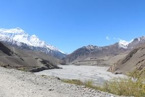 riverbed in mountains