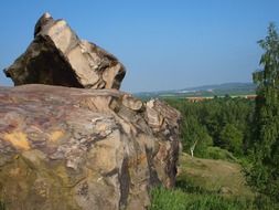 rock big stone germany mountain