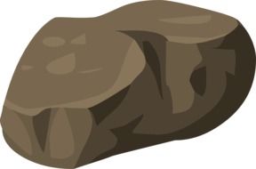Graphics in the form of a large stone