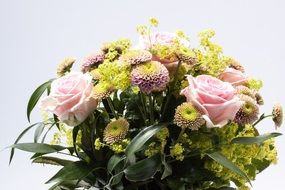 Bouquet of chrysanthemums and roses