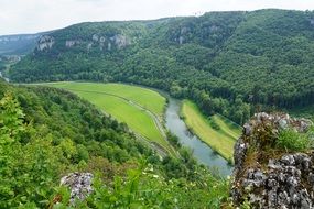 Nature landscape along the Danube River