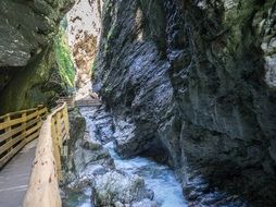 A trail in a picturesque gorge, Austria