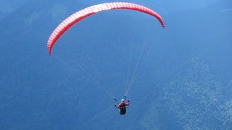paraglider in a sky