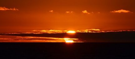 glaring beach sunset