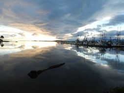 Landscape with the sunrise in Comox