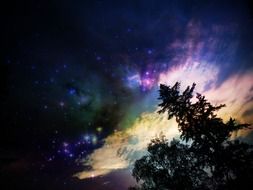 digital night sky