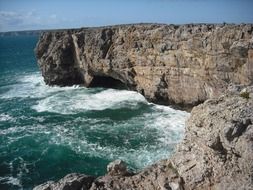 rocky coast of portugal on a sunny day