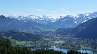 large alpine lake in Allgäu