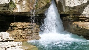 landscape of waterfall