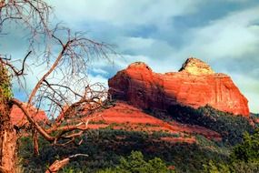 red mountains in the desert in Arizona