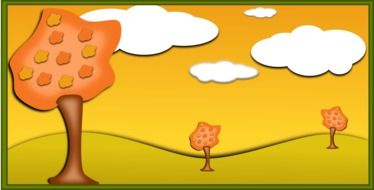 autumn clouds landscape drawing