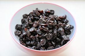 Dried cherries on a plate