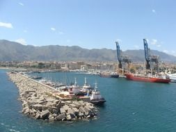 Cranes in the port