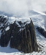mountain glacier rock high peak