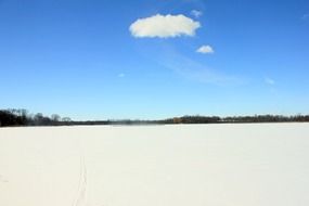 white frozen lake maria