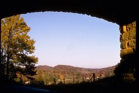 blue ridge mountains fall arched scenery