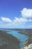 river clouds in sky panorama