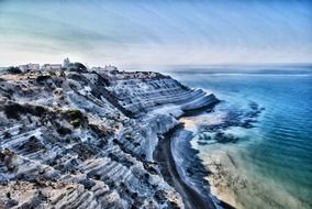 mountain formations on the coast of Sicily