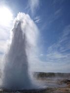 geyser fountain in iceland