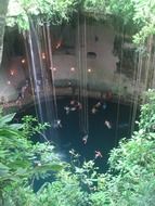 panorama of cenote in mexico