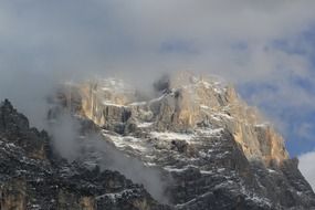 fog over rocks