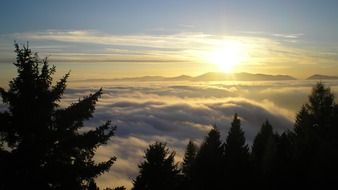 fascinating mountains sunrise