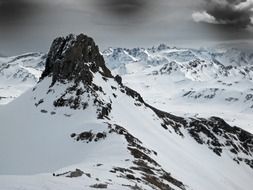 Winter in the mountains of Switzerland