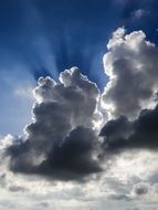 scenic high clouds at blue sky