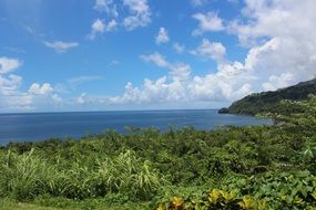 blue caribbean ocean landscape
